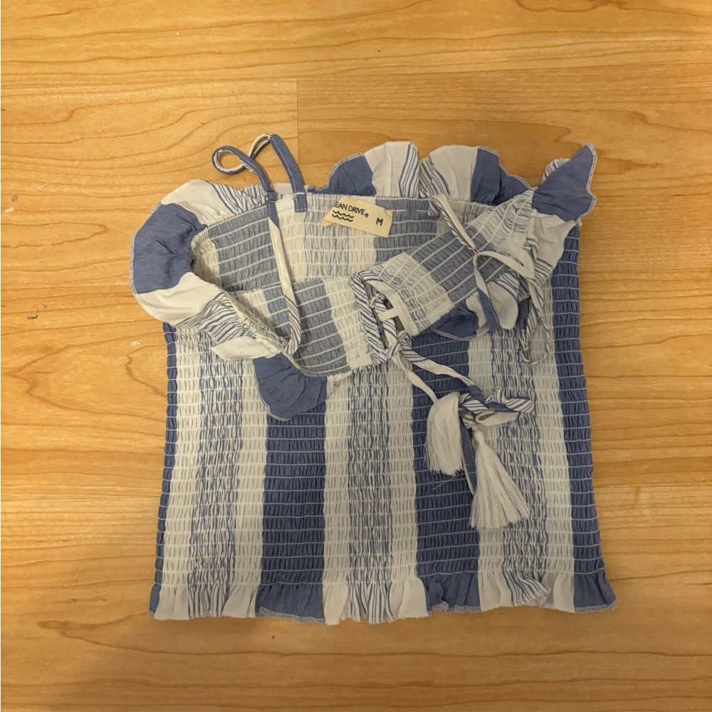 Ocean Drive Smocked Tank Top Size M